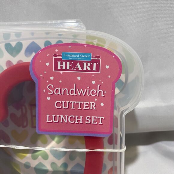 Heart Sandwich Cutter Lunch Set by Handstand Kitchen Clear and Red - Picture 3 of 10
